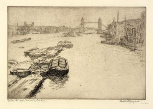 Tower Bridge, Thames, Lontoo tekijältä Bertha E. Jaques