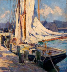 Wharf Scene, Gloucester. tekijältä Bertha Eversfield Perrie