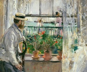 Eugene Manet (1834-92) Wightin saarella (öljy kankaalle) tekijältä Berthe Morisot