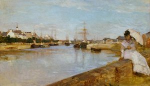 ranska: Vue du petit port de Lorient Lorientin satama tekijältä Berthe Morisot