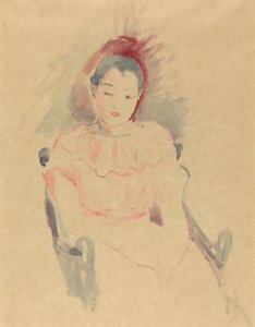 Tyttö istuu, 1894. tekijältä Berthe Morisot