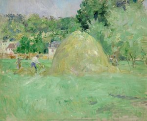 Heinäsuovat Bougivalissa, 1883 tekijältä Berthe Morisot