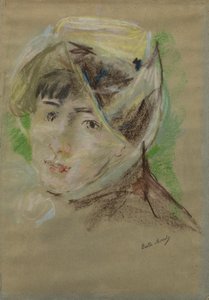 Hunnutetun tytön muotokuva (Jeanne Pontillon) tekijältä Berthe Morisot