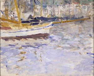 Nizzan satama, talvi 1881-82 (öljy kankaalle) tekijältä Berthe Morisot