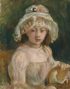Nuori tyttö hattu tekijältä Berthe Morisot