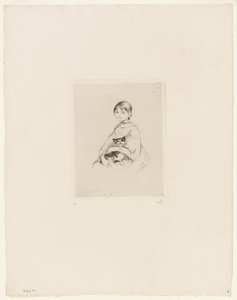 Nuori tyttö ja kissa tekijältä Berthe Morisot