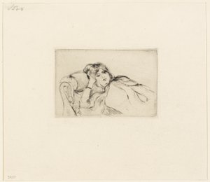 Nuori nainen levossa tekijältä Berthe Morisot