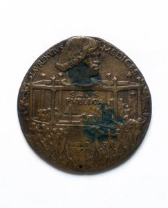 Pazzi-salaliittoa kuvaava mitali. Lorenzo de 