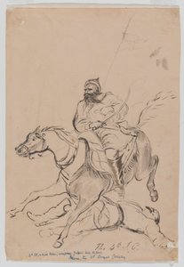 4. epäsäännöllinen ratsuväki, n. 1845 (akvarelli) tekijältä Bethune Donald Grant