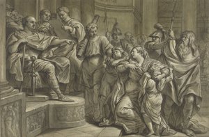 Eponina pyytää Vespasianusta armoa Sabinukselle tekijältä Blaise Nicolas Lesueur