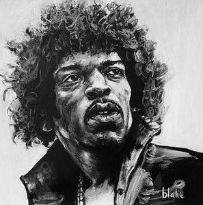Jimi, n. 2021 (akryyli kankaalle) tekijältä Blake Munch