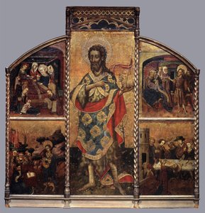 Johannes Kastajan alttaritaulu, noin 1440 (tempera paneelille).