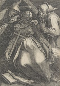 Sancta Euphrolyna, sarjasta Female Hermits, 1600-1633 tekijältä Boetius Adams Bolswert