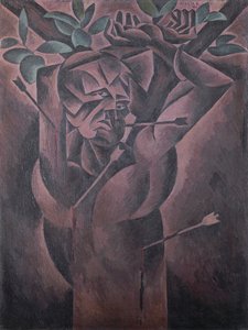 Saint Sebastian, kirjoittanut Bohumil Kubista (1884-1918), öljy kankaalle, 98x75 cm