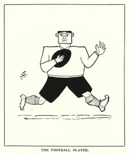 Oxford Quips: The Football Player (litho) tekijältä Bohun Lynch