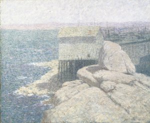Chinese Fishing Village, Monterey Bay, Kalifornia (öljy kankaalle)