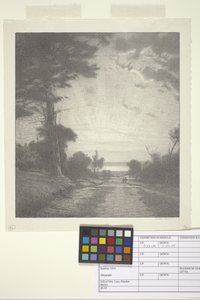 Auringonnousu (muste paperille)