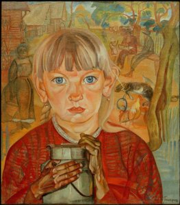 Mädchen mit Milchkanne