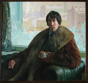 Muotokuva kuvanveistäjä ja arkkitehti Isidor Zolotarevsky 1885-1961, 1922 tekijältä Boris Mikhailovich Kustodiev