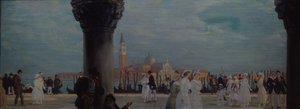 Promenade Venetsiassa, 1907-1908 tekijältä Boris Mikhailovich Kustodiev