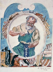 Suutarit, 1918. tekijältä Boris Mikhailovich Kustodiev