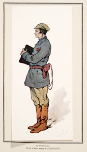 Komissaari Neuvostoliiton historiasta, pub. 1922 (väri litho) tekijältä Boris Vasilievich Zvorykin