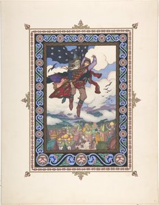 Kuvitus satulle Marya Morevna, n. 1925 tekijältä Boris Vasilievich Zvorykin