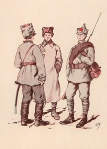 Neuvostoliiton puna-armeijan sotilaat (väri litho)