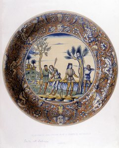 Daphne muuttui Laurieriksi pakenemaan Apollon takaa - kokoelmassa XV, XVI ja XVIII vuosisatojen italialaisia fajansseja, suunnittelija C. Delange ja C. Borneman, toim. Delange, Pariisi tekijältä Bornemann Bornemann