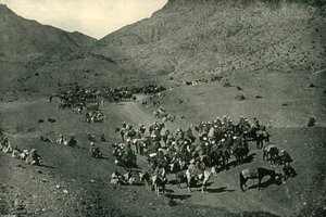 Karavaani kulkee Khyber-solan läpi, 1901.