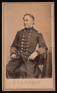 Muotokuva David Glasgow Farragutista 1801-1870, ennen vuotta 1870. tekijältä Brady