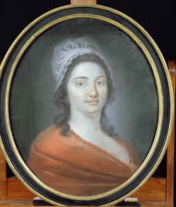 Charlotte Corday (1768-93) 1793 (pastelli paperille) tekijältä Brars