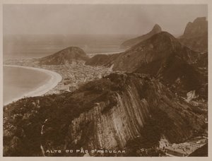 Näkymä sokerivuoren huipulta, Rio de Janeiro (s/w-kuva) tekijältä Brazilian Photographer
