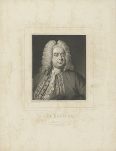 Säveltäjä Georg Friedrich Haendelin muotokuva 1685-1759, n. 1840.