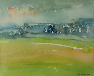 Misty Morning, 1981 (wc paperilla) tekijältä Brenda Brin Booker