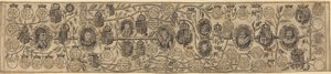 Sukupuu Henry VII:n, Henry VIII:n, Elizabethin, Jamesin ja Charlesin muotokuvilla