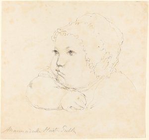 Pää lapsen lippis tekijältä British 18th Century after John Flaxman