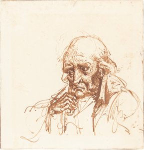 Vanhan miehen pää tekijältä British 19th Century