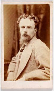 John Atkinson Grimshawin käyntikortti (valkoinen kuva)