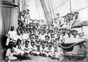 Yhtiö HMS Eclipsellä, n. 1888 tekijältä British Photographer