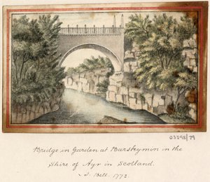 Sarja luonnoksia, näkymiä Isossa-Britanniassa, mantereella ja Amerikassa 1772-1778 (akvarelli) tekijältä British School