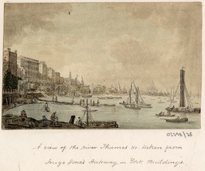 Sarja luonnoksia, näkymiä Isossa-Britanniassa, mantereella ja Amerikassa 1772-1778 (akvarelli) tekijältä British School
