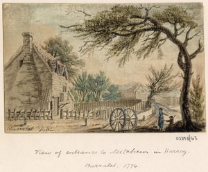 Sarja luonnoksia, näkymiä Isossa-Britanniassa, mantereella ja Amerikassa 1772-1778 (akvarelli) tekijältä British School