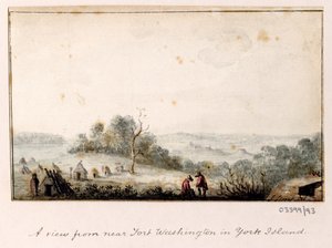 Sarja luonnoksia, näkymiä Isossa-Britanniassa, mantereella ja Amerikassa 1772-1778 (akvarelli) tekijältä British School
