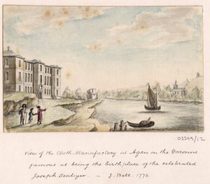 Sarja luonnoksia, näkymiä Isossa-Britanniassa, mantereella ja Amerikassa 1772-1778 (akvarelli) tekijältä British School