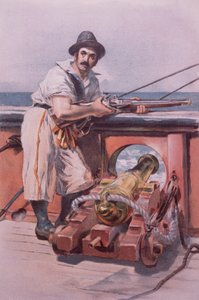 Englantilainen merimies vuodelta 1650 (väri litho) tekijältä British School