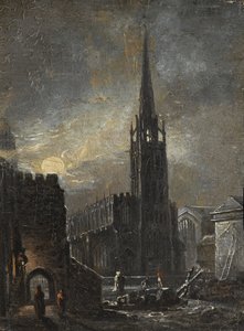 Pyhä kolminaisuus ja Pyhän Mikaelin yöllä, n. 1826 (öljy aluksella) tekijältä British School