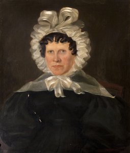 Rouva Rebekah Franklin, pastori Francis Franklinin vaimo, 1840-luvun loppu (öljy kankaalle) tekijältä British School