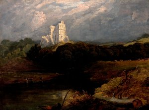 Norham Castle, Northumberland (öljy kankaalle) tekijältä British School