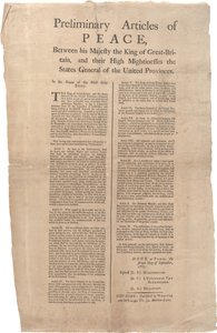 Alustavat rauhan artiklat...Ison-Britannian ja...Yhdistyneiden provinssien välillä, 2. syyskuuta 1783 tekijältä British School
